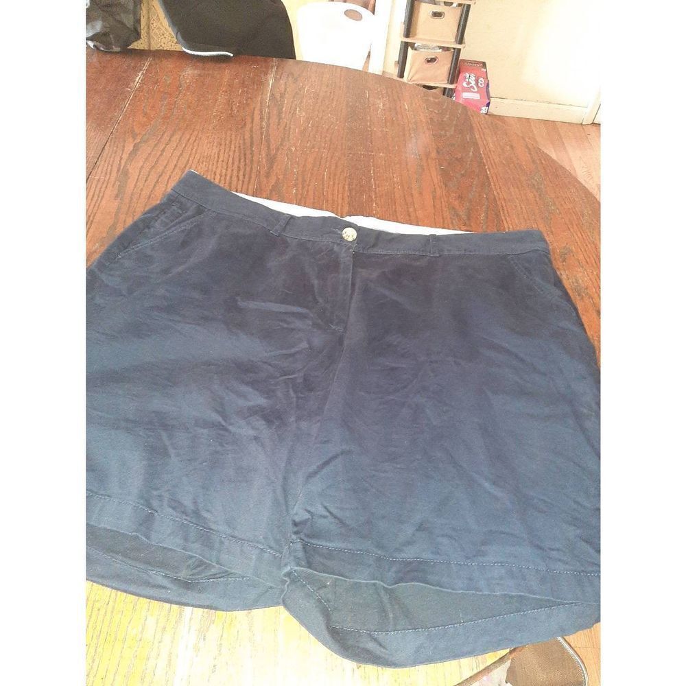 Size 22W Crown & Ivy Blue Casual Bermuda Shorts High Rise Pockets